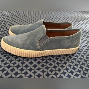 Frye Womens Size 7 Camile Suede Leather Slip On Casual Blue Loafer